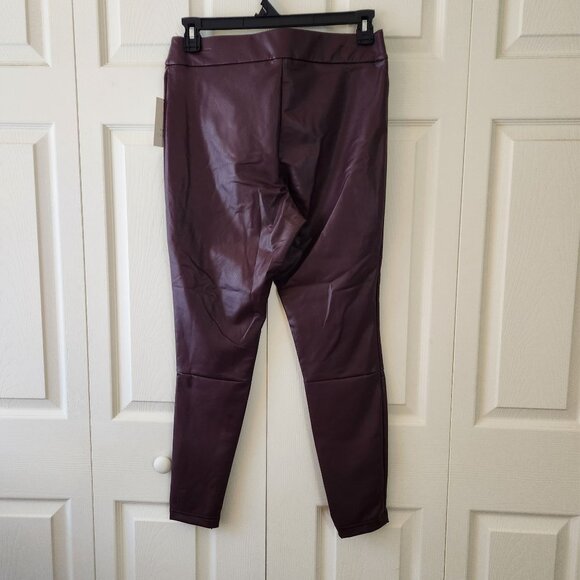 A New Day Purple Faux Leather Skinny Pants Leggings Size Large NWT - Picture 6 of 10